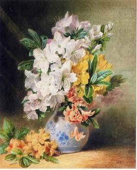 Floral, beautiful classical still life of flowers.031, unknow artist